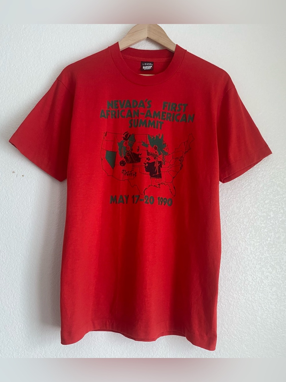 Vintage 1990 Navada's first African-American summit Screen Stars T-shirt, L